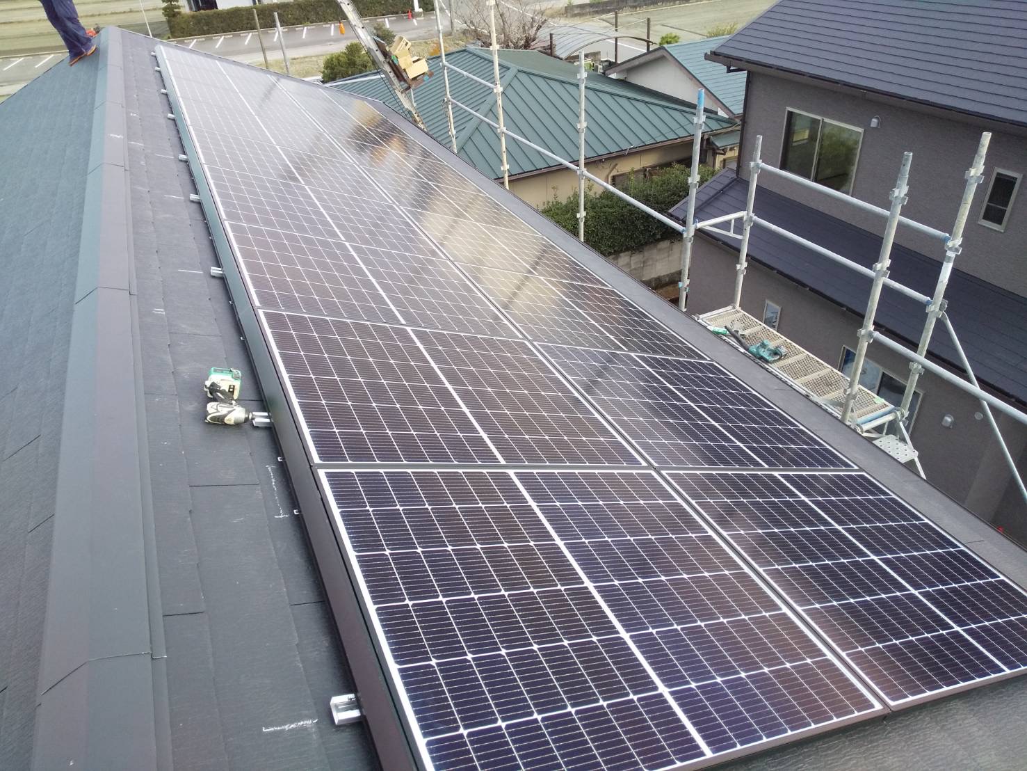 徳島の太陽光発電取付工事:シャープ（スレート工法）